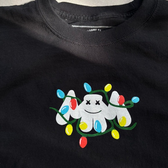 Marshmello Mellogang Christmas Lights Long Sleeve Shirt Men’s XL Black - Picture 3 of 7